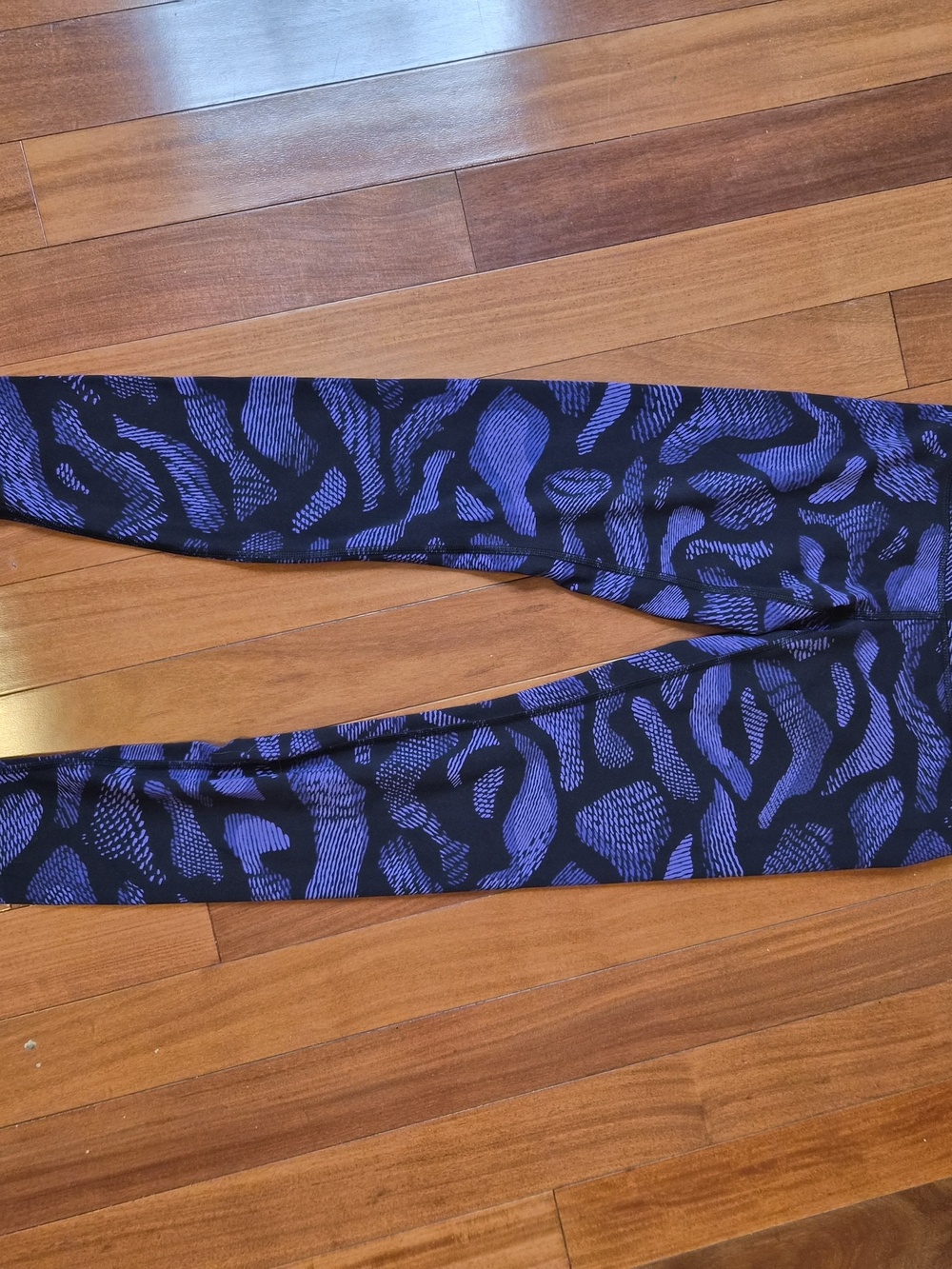 Lululemon Wonder Under Pants 3 Warp Purple Black Leggings Size 6 Euc